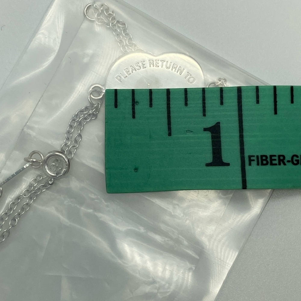 Please Return to Tiffany & Co. Heart Tag Charm Double Chain Bracelet SS 925 - Picture 12 of 13